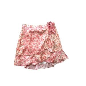 Floral Ruffled Mini Skirt